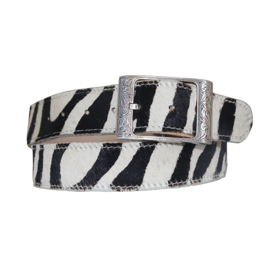 Zebra Print Leather belt