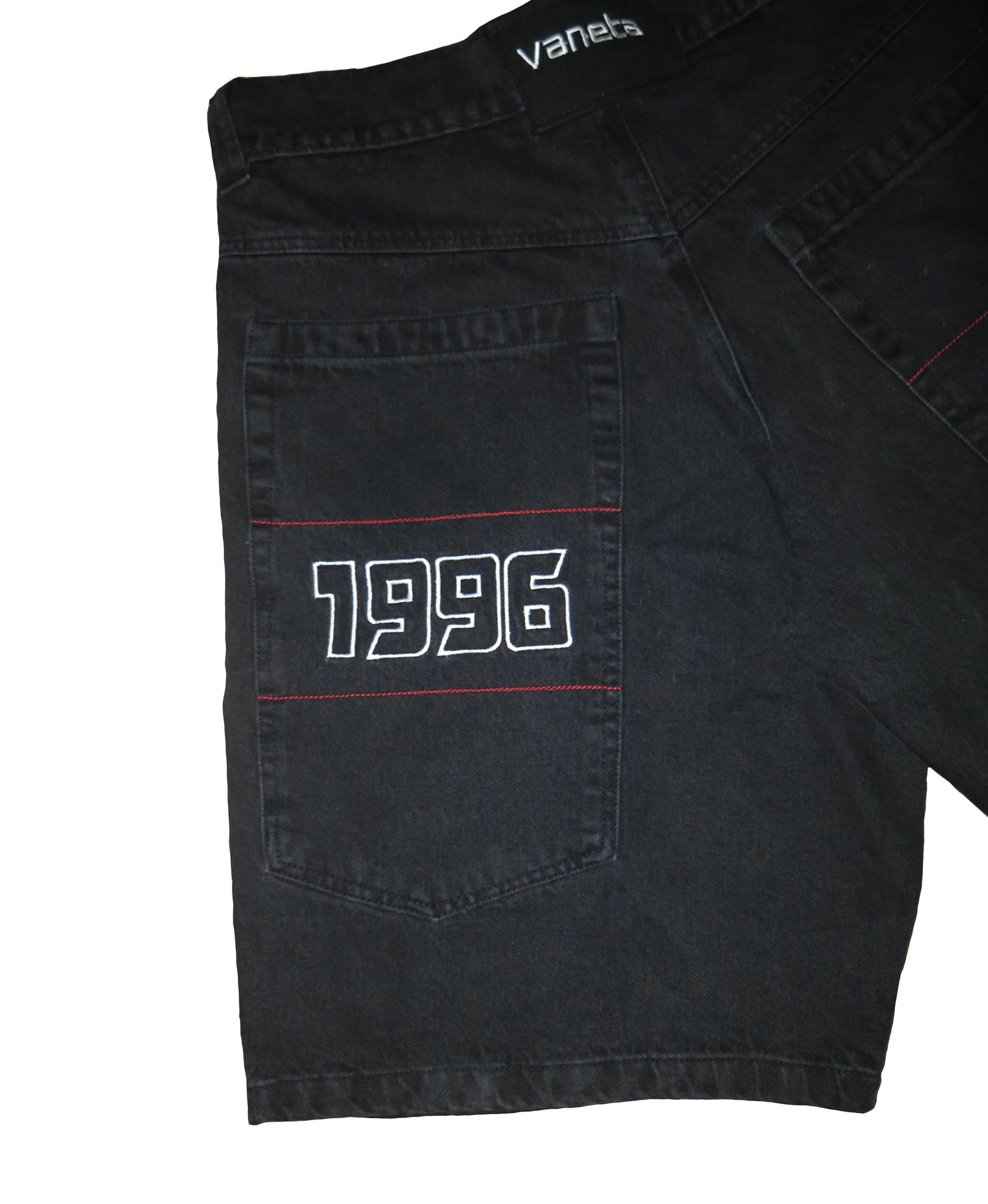 1996 Black Denim Jorts – vaneta1996.com