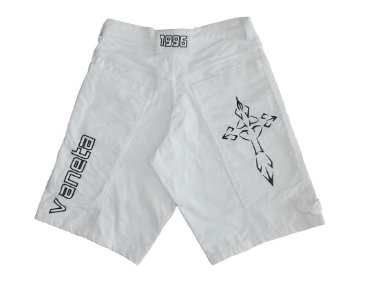 Vaneta White Corduroy Shorts