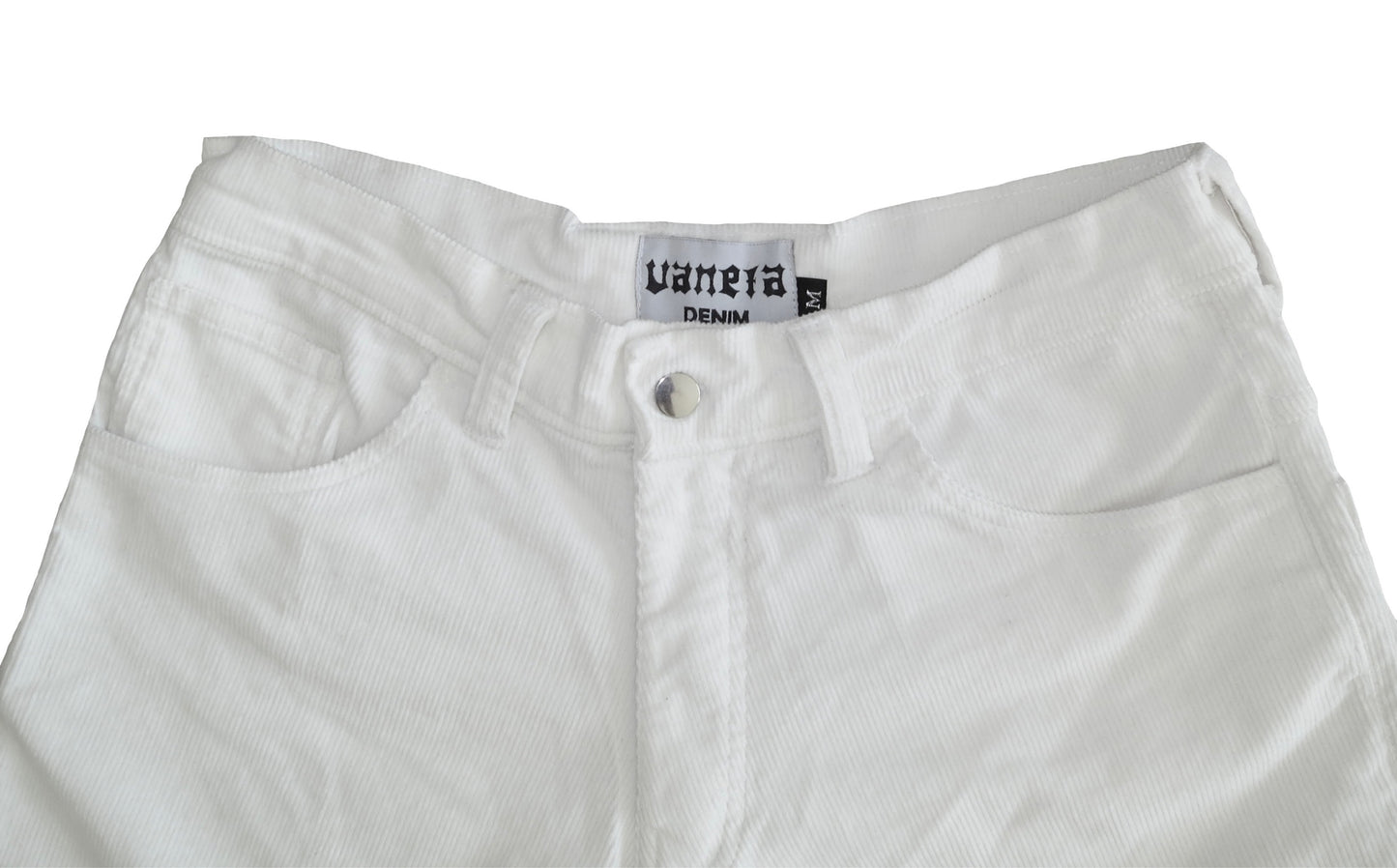 Vaneta White Corduroy Pants