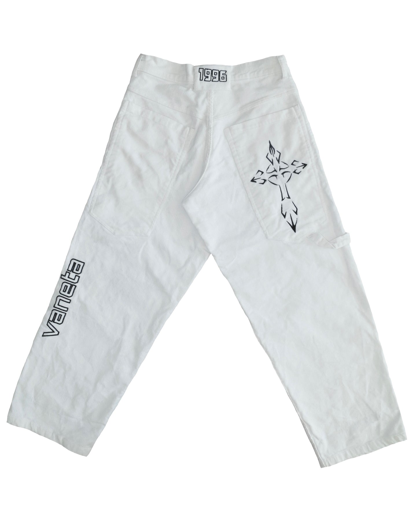 Vaneta White Corduroy Pants